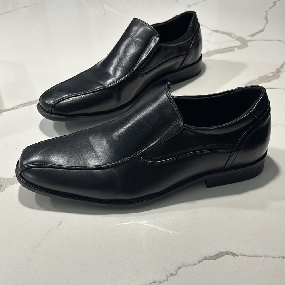 Bruno Marc Men's Black Square Toe Oxfords Dress Shoes Classic Slip on Formal 8.5